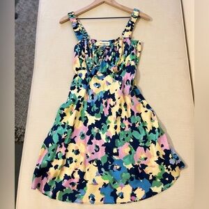NICHOLAS Dress - Women's 8 Floral - Multicolor Swing Peasant A-Line